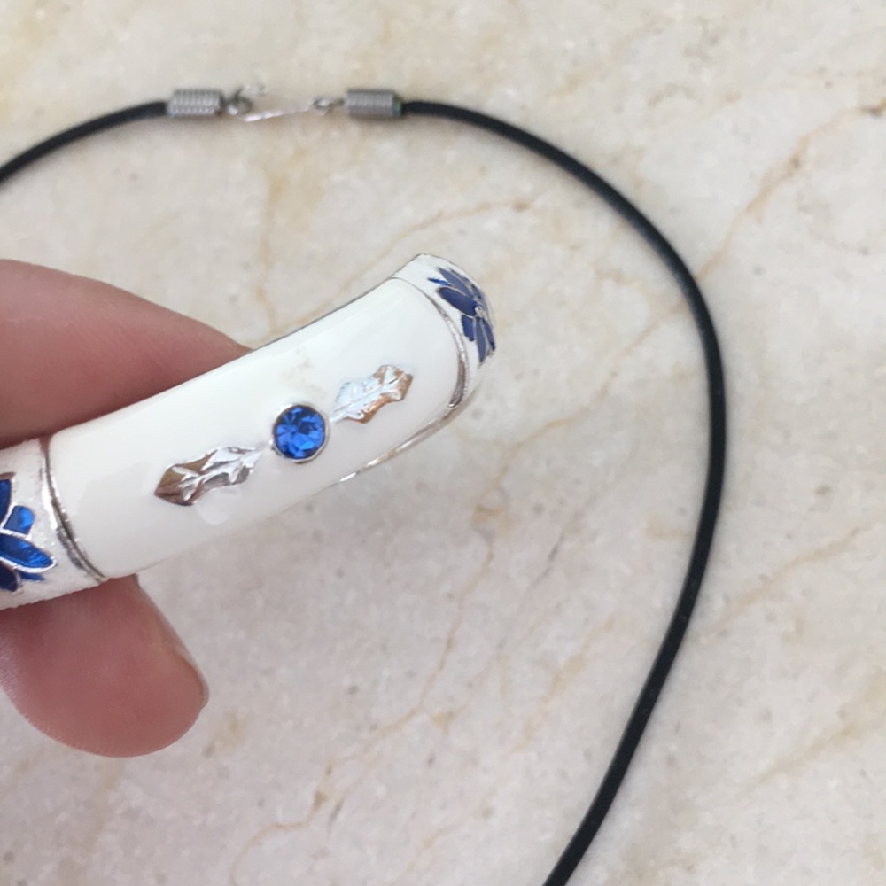 Beautiful Festival Chic Ceramic Choker & Bracelet - Picture 3 of 4